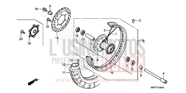 ROUE AVANT de Shadow Aero GRAPHITE BLACK (NHB01B) 2010